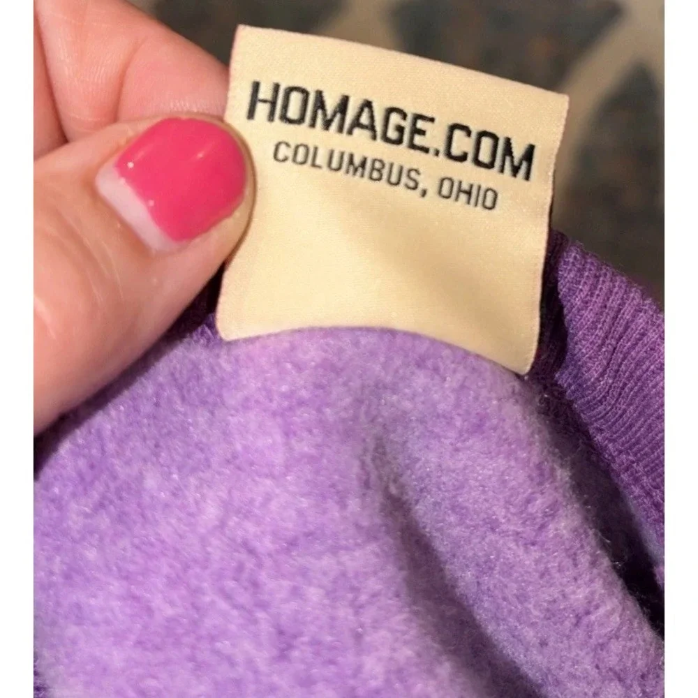 Homage Crewneck Sweatshirt Peanuts Schroeder Purple Sz Large Unisex